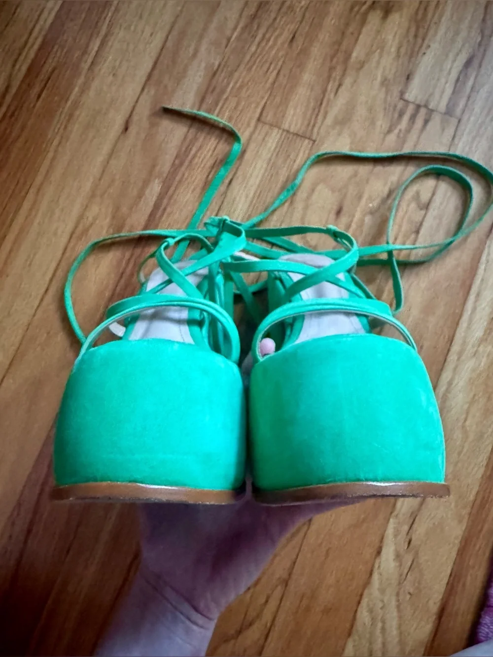 Schutz nubuck platform lace up heels